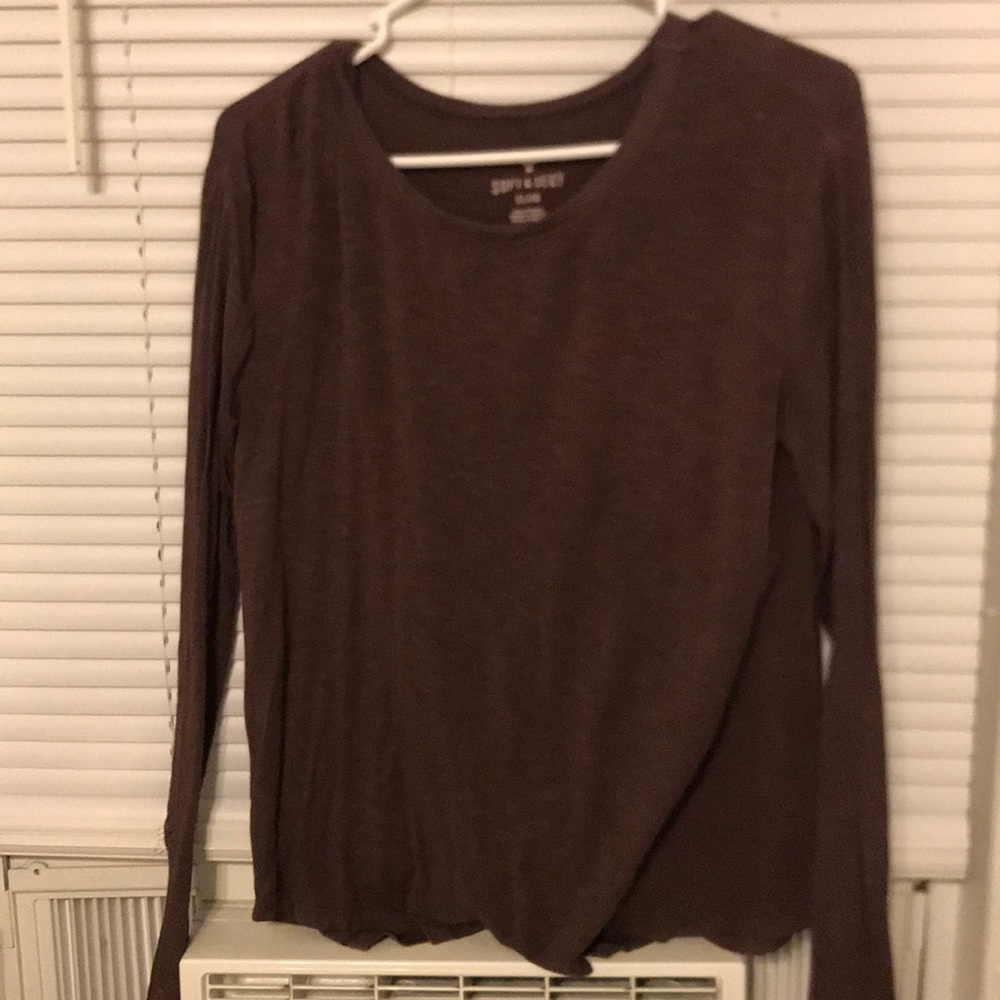 soft and sexy purple long sleeve